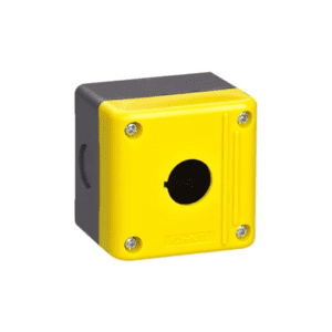 Yellow Lid One Hole Enclosure 65x65